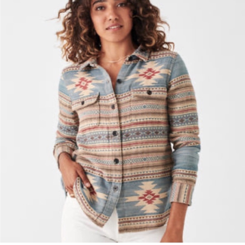 Faherty women’s Doug Good Feather Overshirt